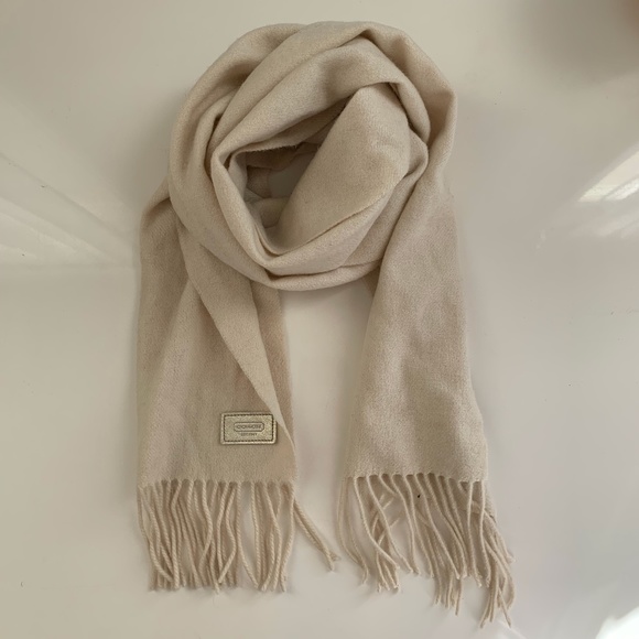Barely Used Coach Wool & Cashmere Scarf - Picture 1 of 3